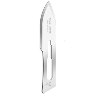 Knivsblad nr. 40 til skaft nr. 3 til mange forskellige medicinske behov.