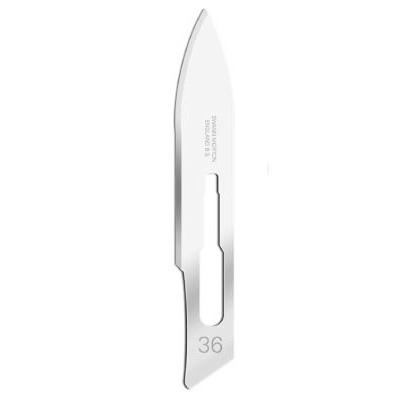 Knivsblad nr. 36 til skaft nr. 4 til mange forskellige medicinske behov.