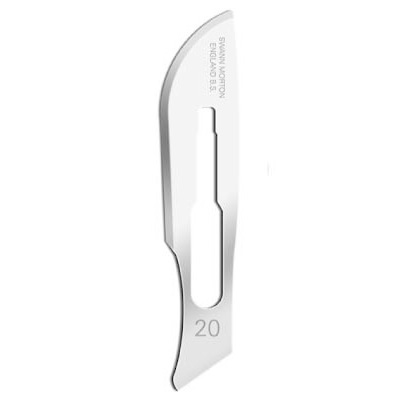 Knivsblad nr. 20 til skaft nr. 4 til mange forskellige medicinske behov.